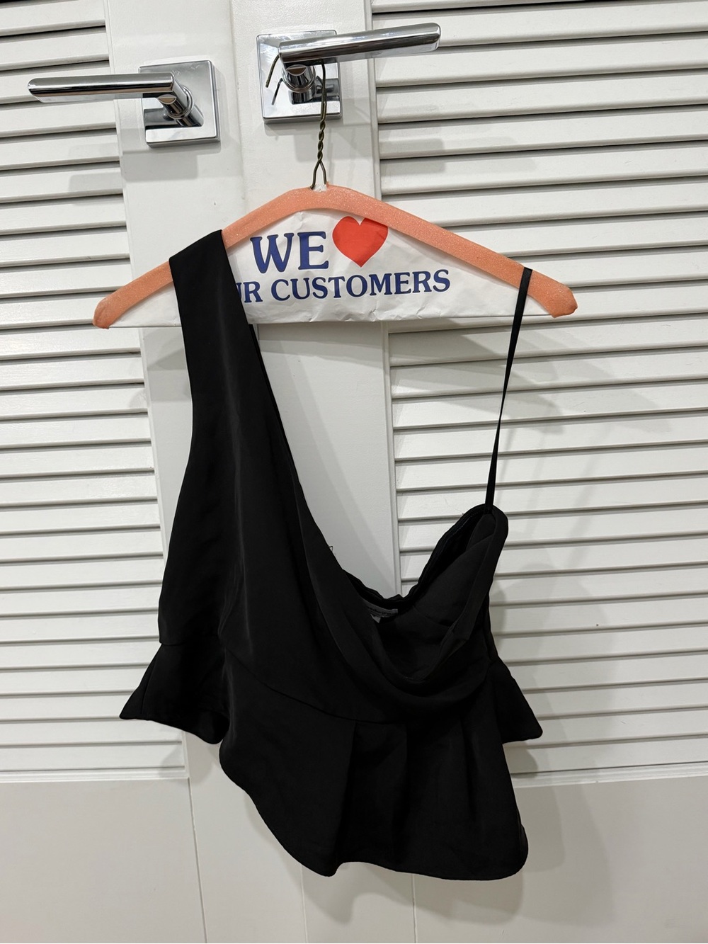 Superdown Asymmetric Peplum Top - Size M - Karlie One Shoulder Top - Picture 2 of 4